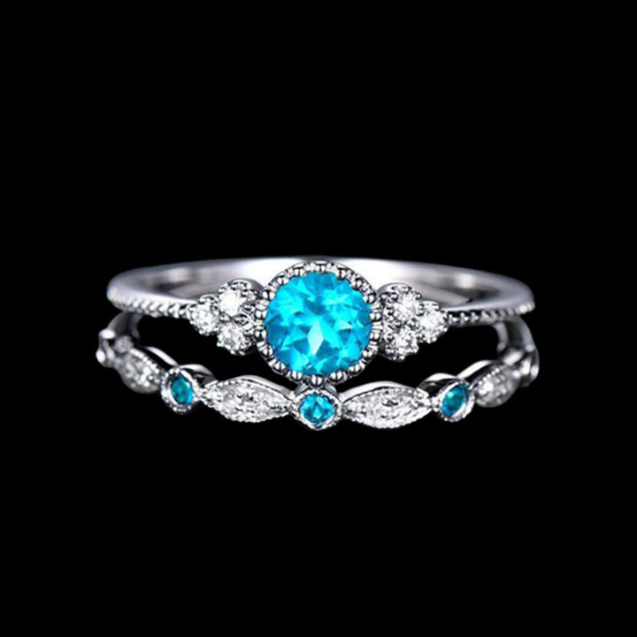 WorldNorse Norse Lovebond Ring - Lake Blue - US 10 - image 15