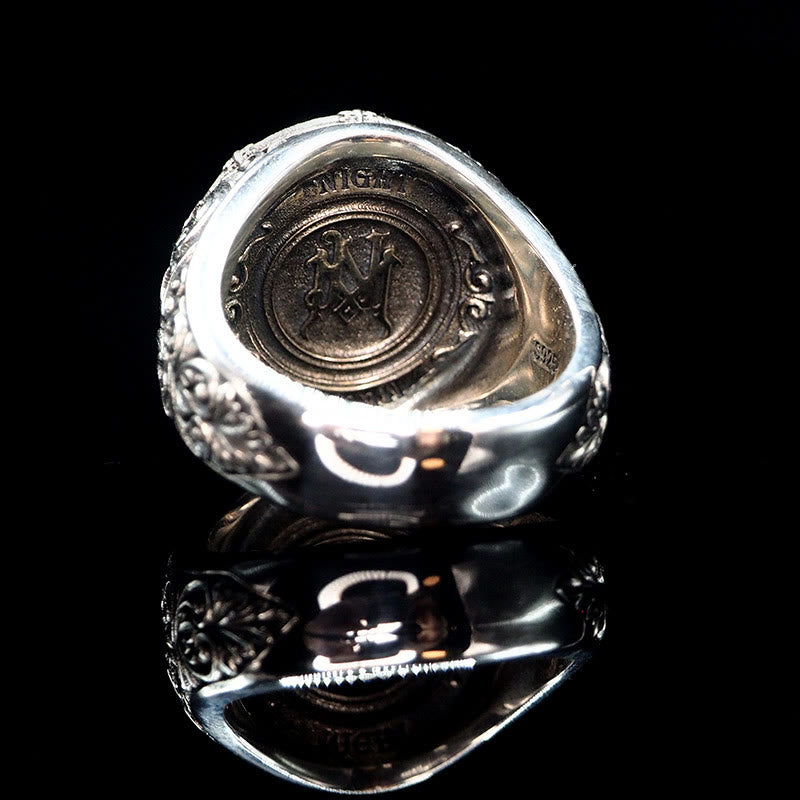 WorldNorse Handcrafted 925 Silver Baroque Signet Ring - image 7