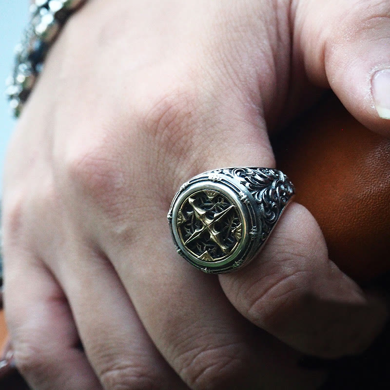 WorldNorse 925 Sterling Silver Baroque Signet Ring - image 2