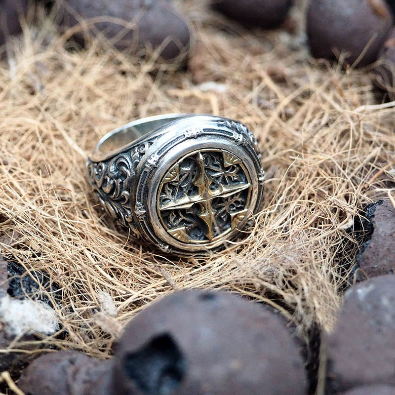 WorldNorse 925 Sterling Silver Baroque Signet Ring - image 2