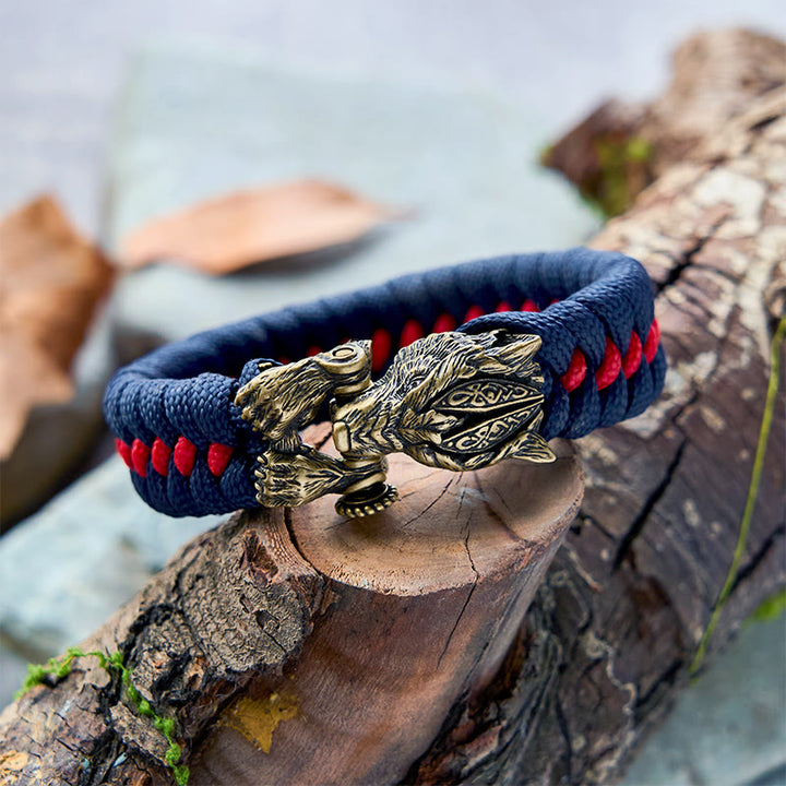 WorldNorse Viking Warrior Wolf Paracord Braided Bracelet - image 11