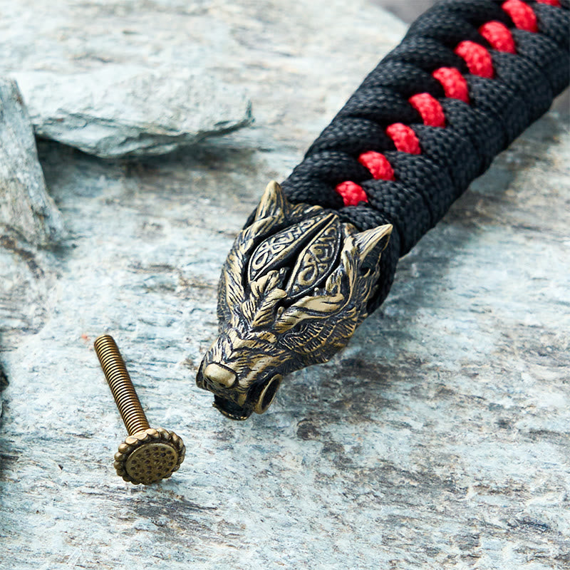 WorldNorse Viking Warrior Wolf Paracord Braided Bracelet - image 2