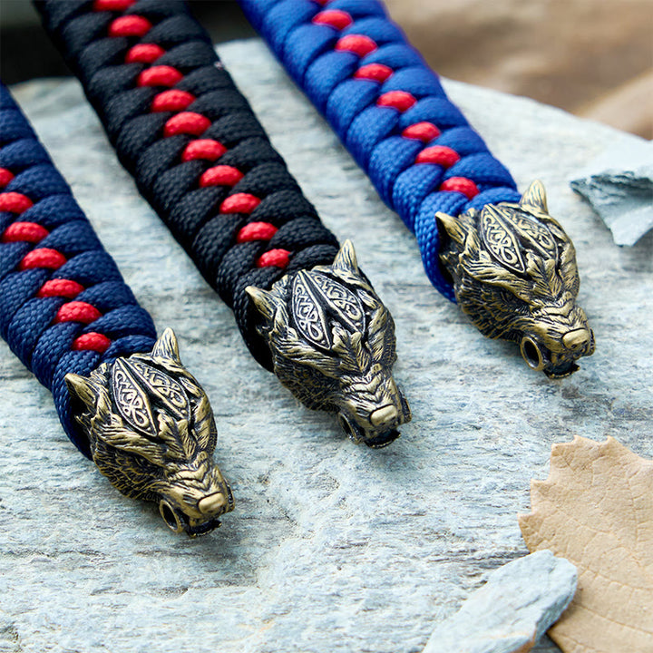 WorldNorse Viking Warrior Wolf Paracord Braided Bracelet - image 14