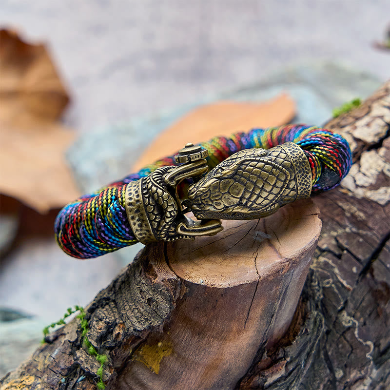 WorldNorse Viking Snake Clasp Paracord Braided Bracelet - image 11