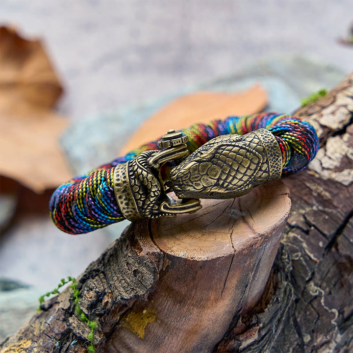 WorldNorse Viking Snake Clasp Paracord Braided Bracelet - image 11