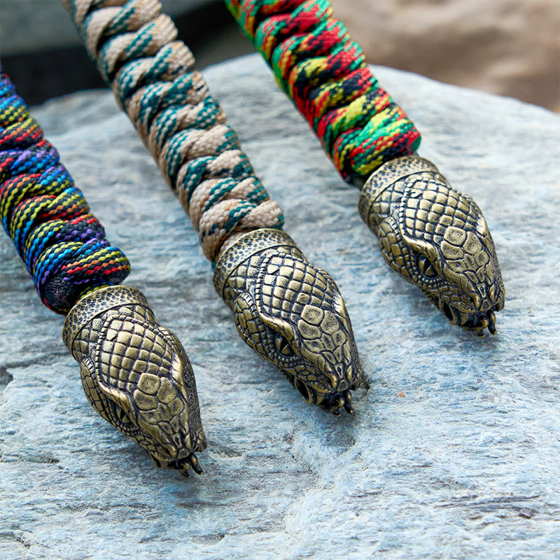 WorldNorse Viking Snake Clasp Paracord Braided Bracelet - image 14