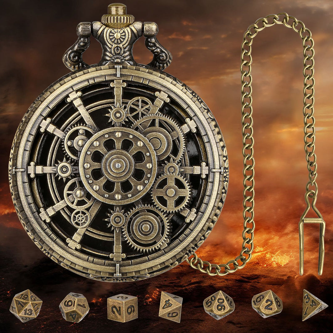 WorldNorse Steampunk Gears Dice Set Waist Chain - image 5