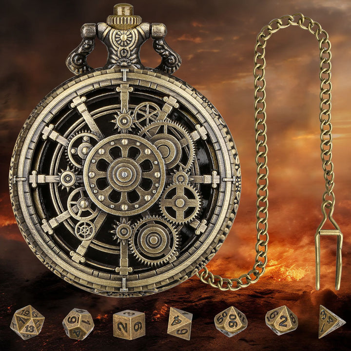 WorldNorse Steampunk Gears Dice Set Waist Chain - image 5