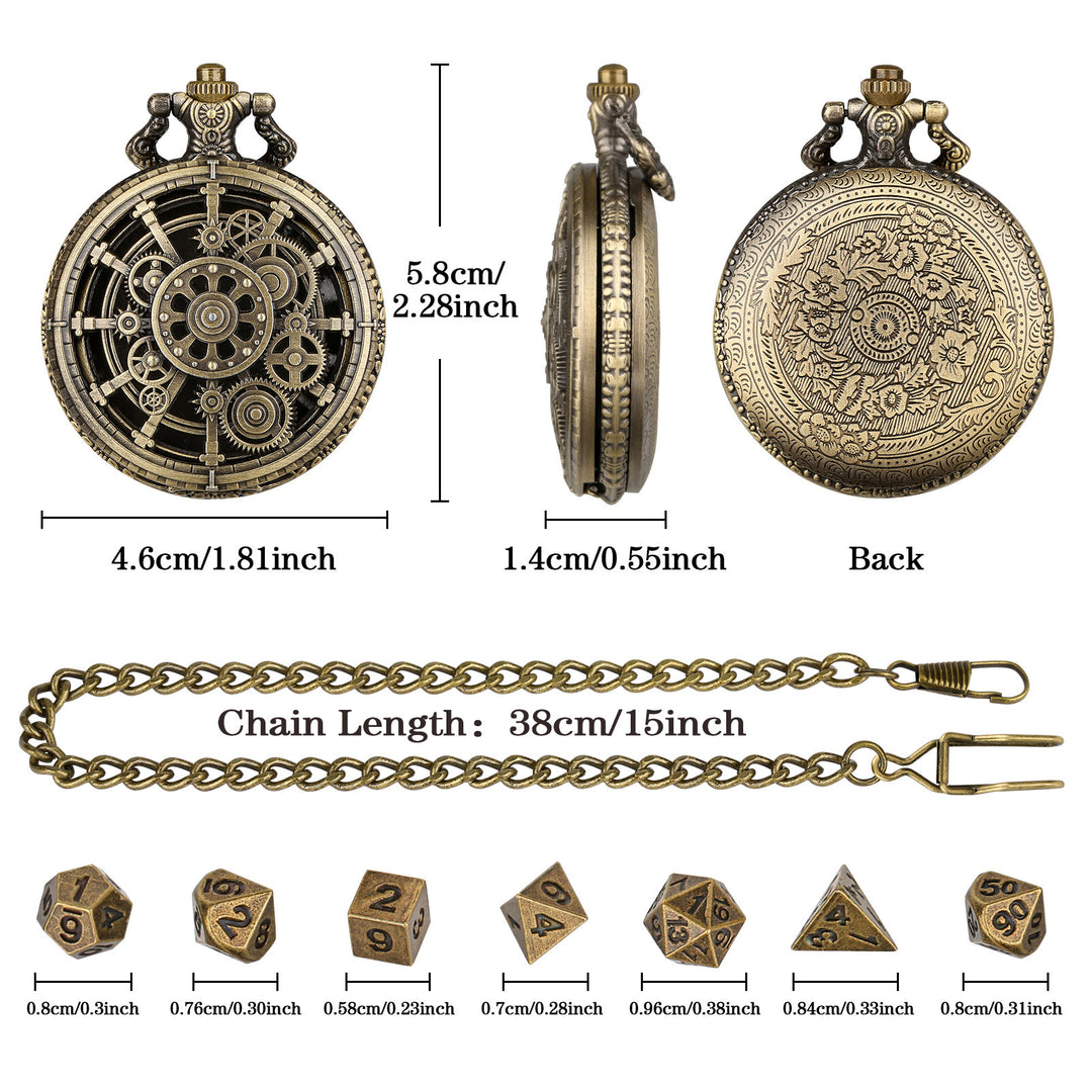 WorldNorse Steampunk Gears Dice Set Waist Chain - image 9