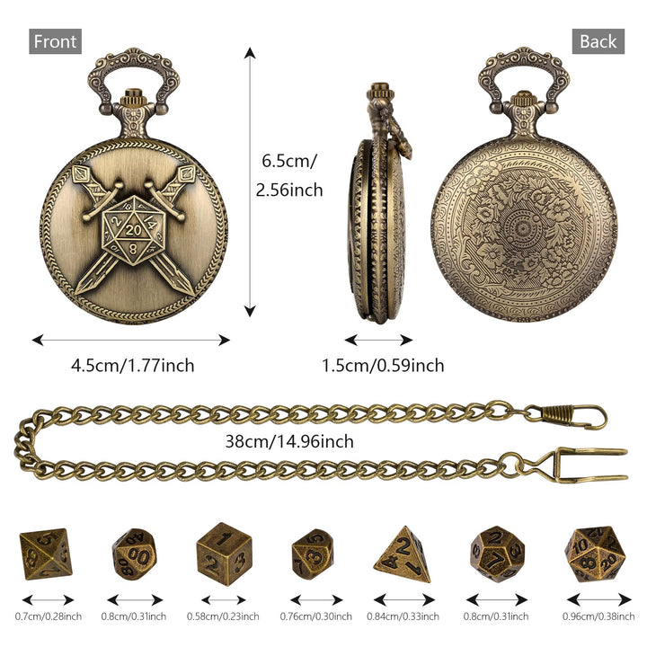 WorldNorse Dual Swords Polyhedral Dice Waist Chain - image 6