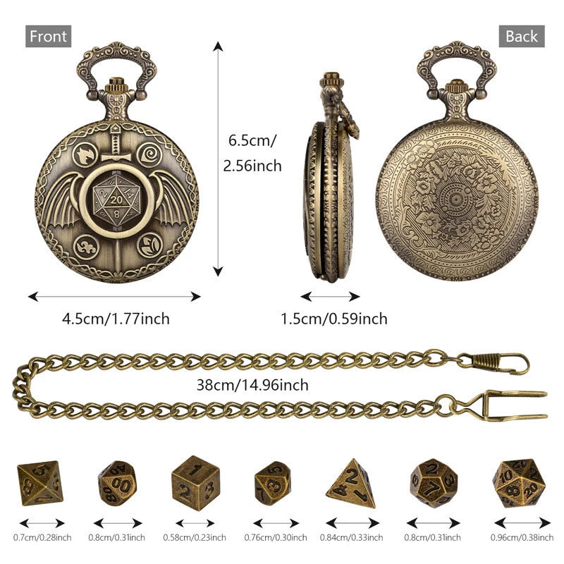 WorldNorse Sword Wings Polyhedral Dice Waist Chain - image 5