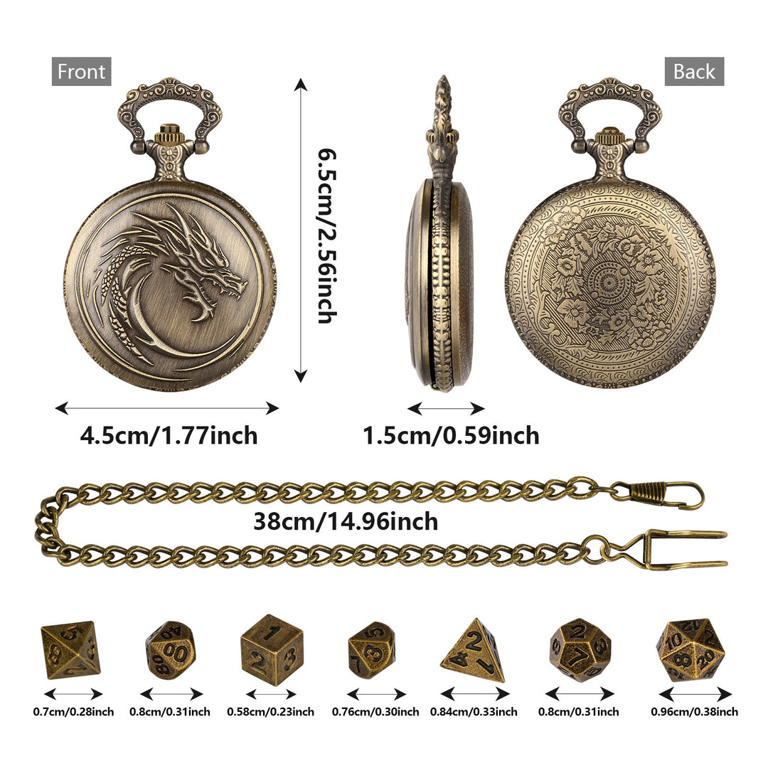 WorldNorse Norse Dragon Pattern Dice Set Waist Chain - image 5