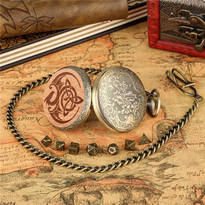 WorldNorse Vintage Dragon Triquetra Seven Dice Waist Chain - image 3