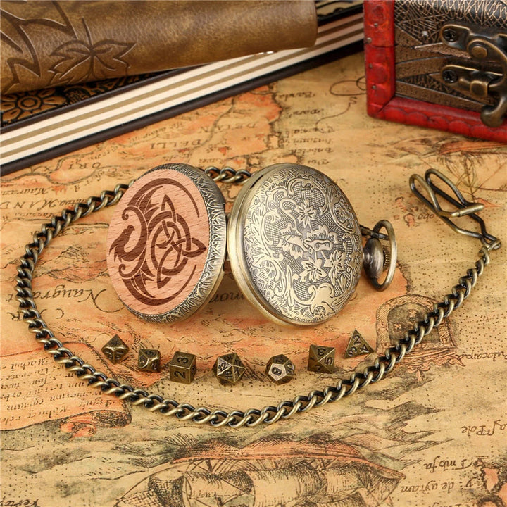 WorldNorse Vintage Dragon Triquetra Seven Dice Waist Chain - image 3