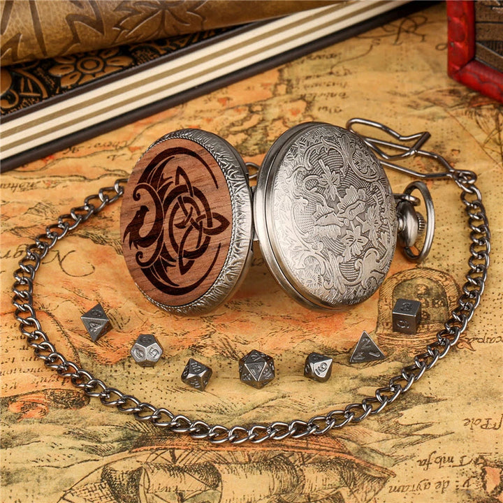 WorldNorse Vintage Dragon Triquetra Seven Dice Waist Chain - image 6