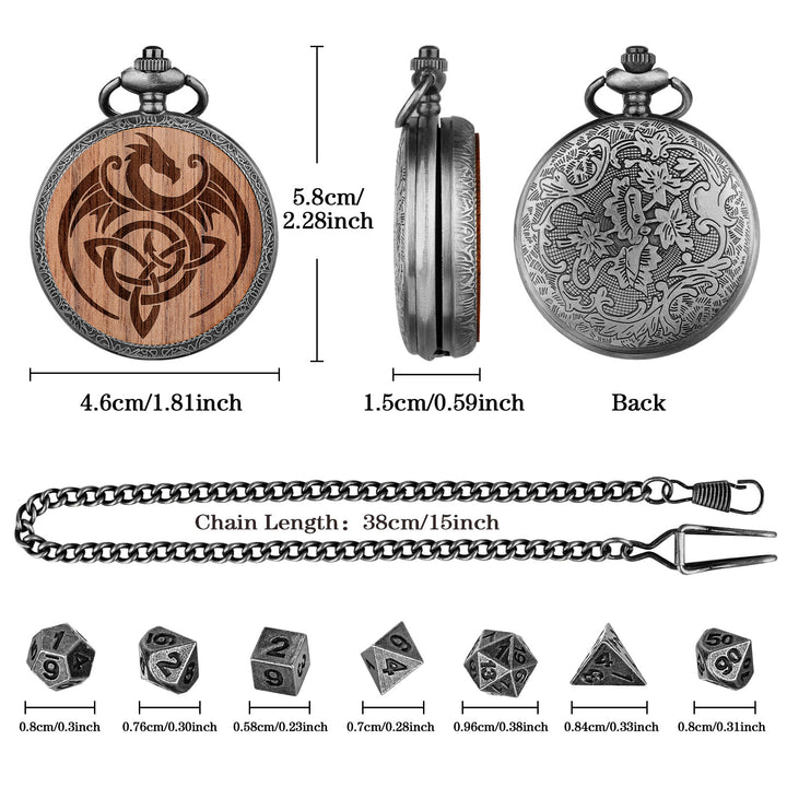WorldNorse Vintage Dragon Triquetra Seven Dice Waist Chain - image 9