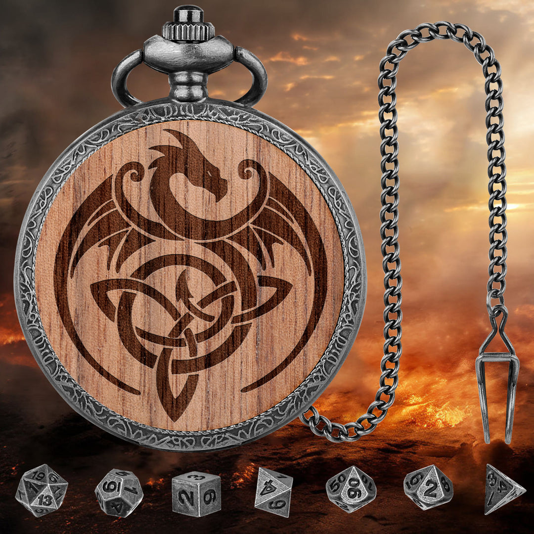 WorldNorse Vintage Dragon Triquetra Seven Dice Waist Chain - image 7