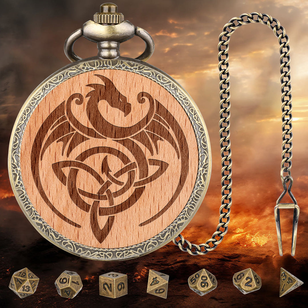 WorldNorse Vintage Dragon Triquetra Seven Dice Waist Chain - image 4