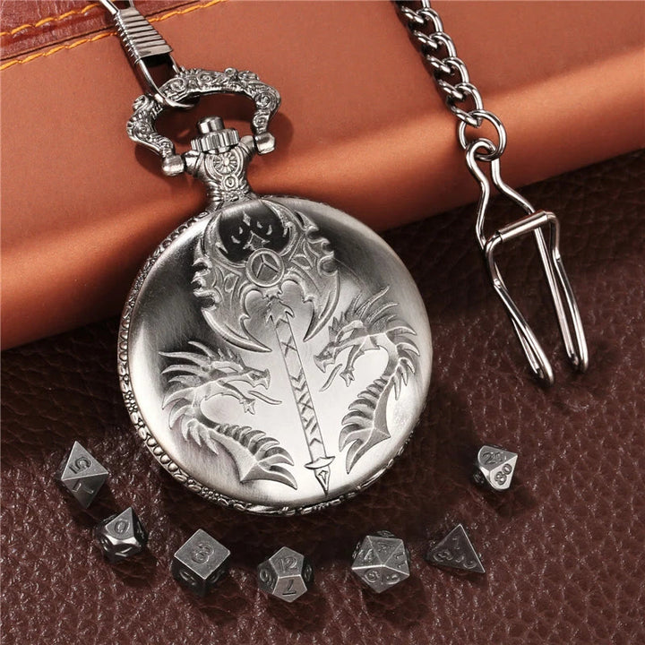WorldNorse Double Dragon Axe Polyhedral Dice Waist Chain - image 3