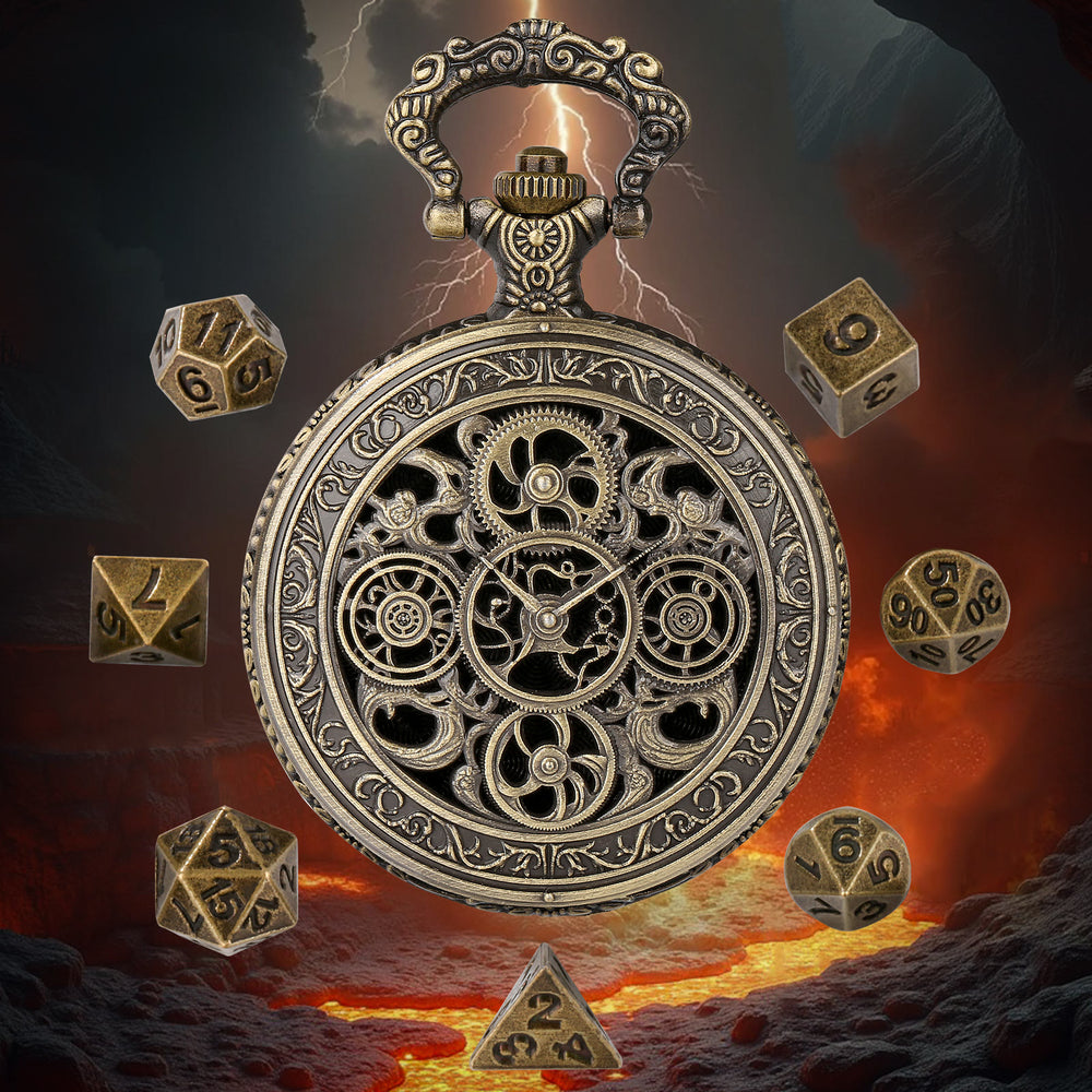 WorldNorse Punk Hollow Gears Mini Dice Set Waist Chain - image 2