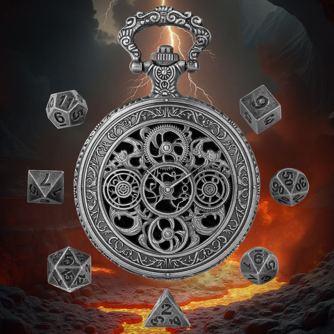 WorldNorse Punk Hollow Gears Mini Dice Set Waist Chain - image 7