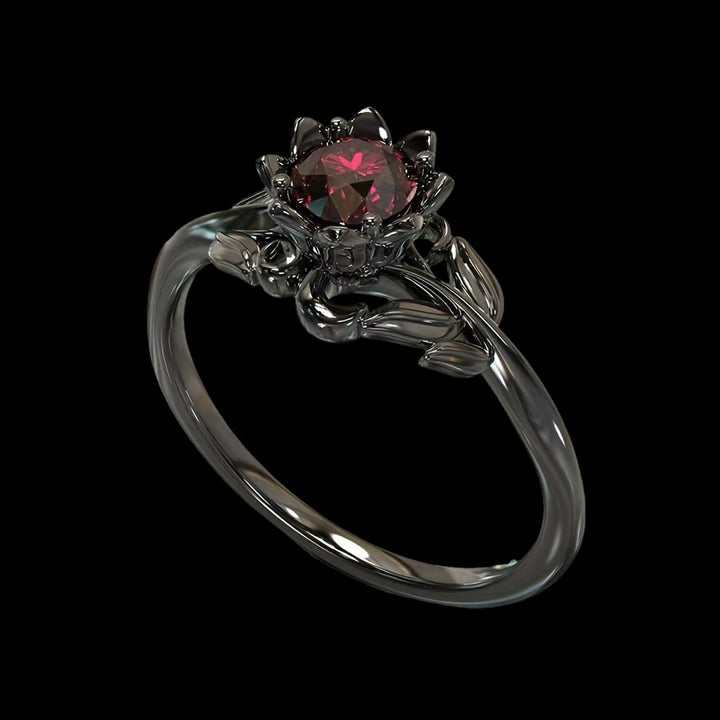 WorldNorse Aurora Flower Knot Ring - Red - US 11 - image 6