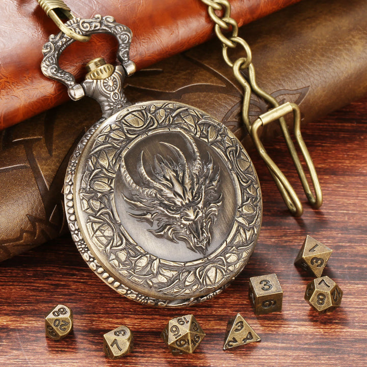 WorldNorse Viking Dragon Mini Polyhedral Dice Set Waist Chain - image 1