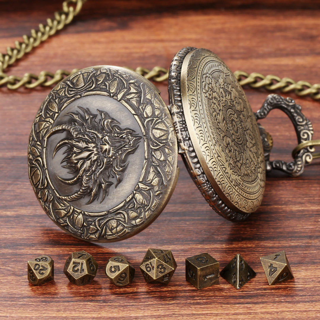 WorldNorse Viking Dragon Mini Polyhedral Dice Set Waist Chain - image 3