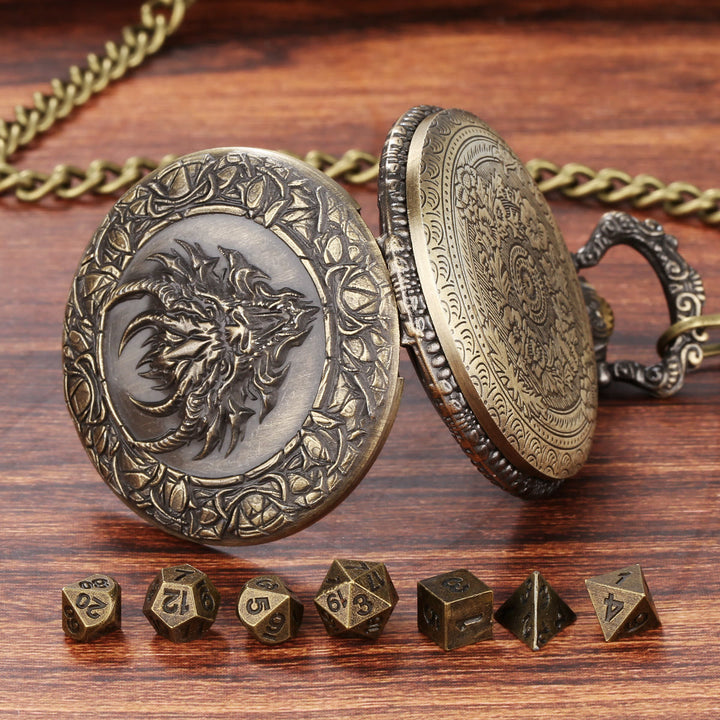 WorldNorse Viking Dragon Mini Polyhedral Dice Set Waist Chain - image 3