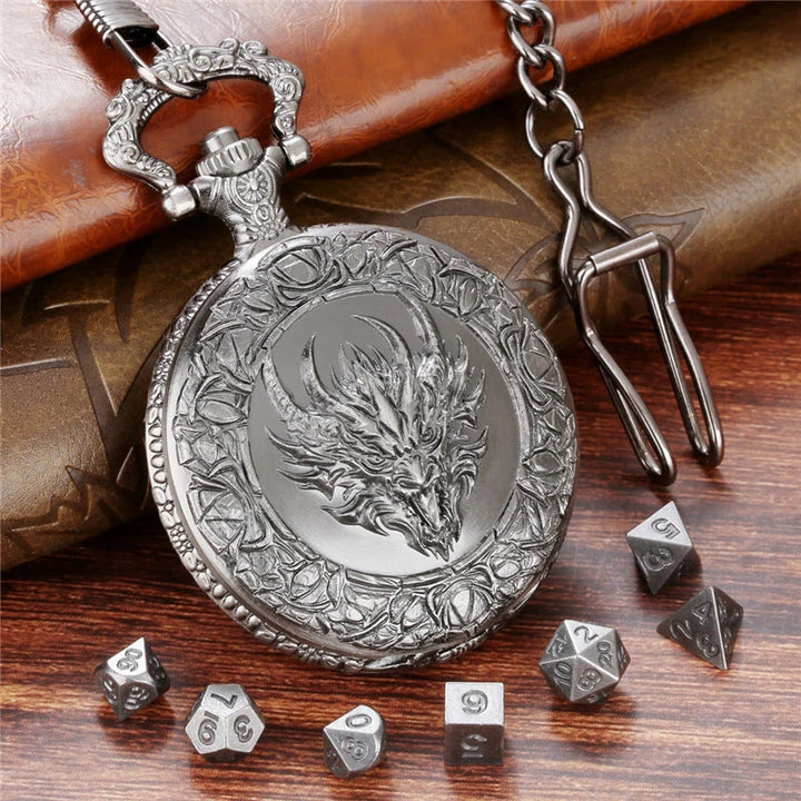 WorldNorse Viking Dragon Mini Polyhedral Dice Set Waist Chain - image 5