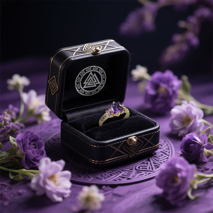 WorldNorse Midnight Blossom of Freyja Ring - image 4