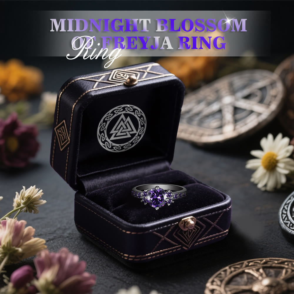 WorldNorse Midnight Blossom of Freyja Ring - image 7