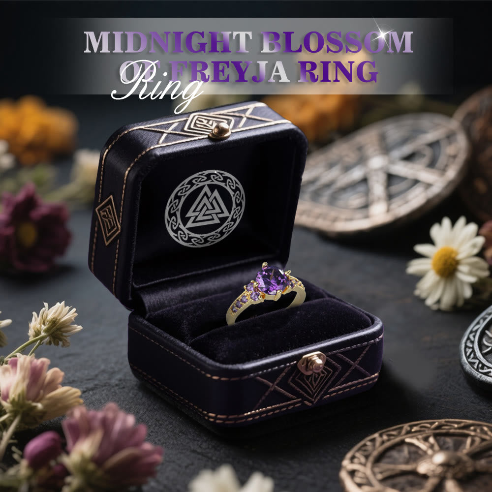 WorldNorse Midnight Blossom of Freyja Ring - image 2