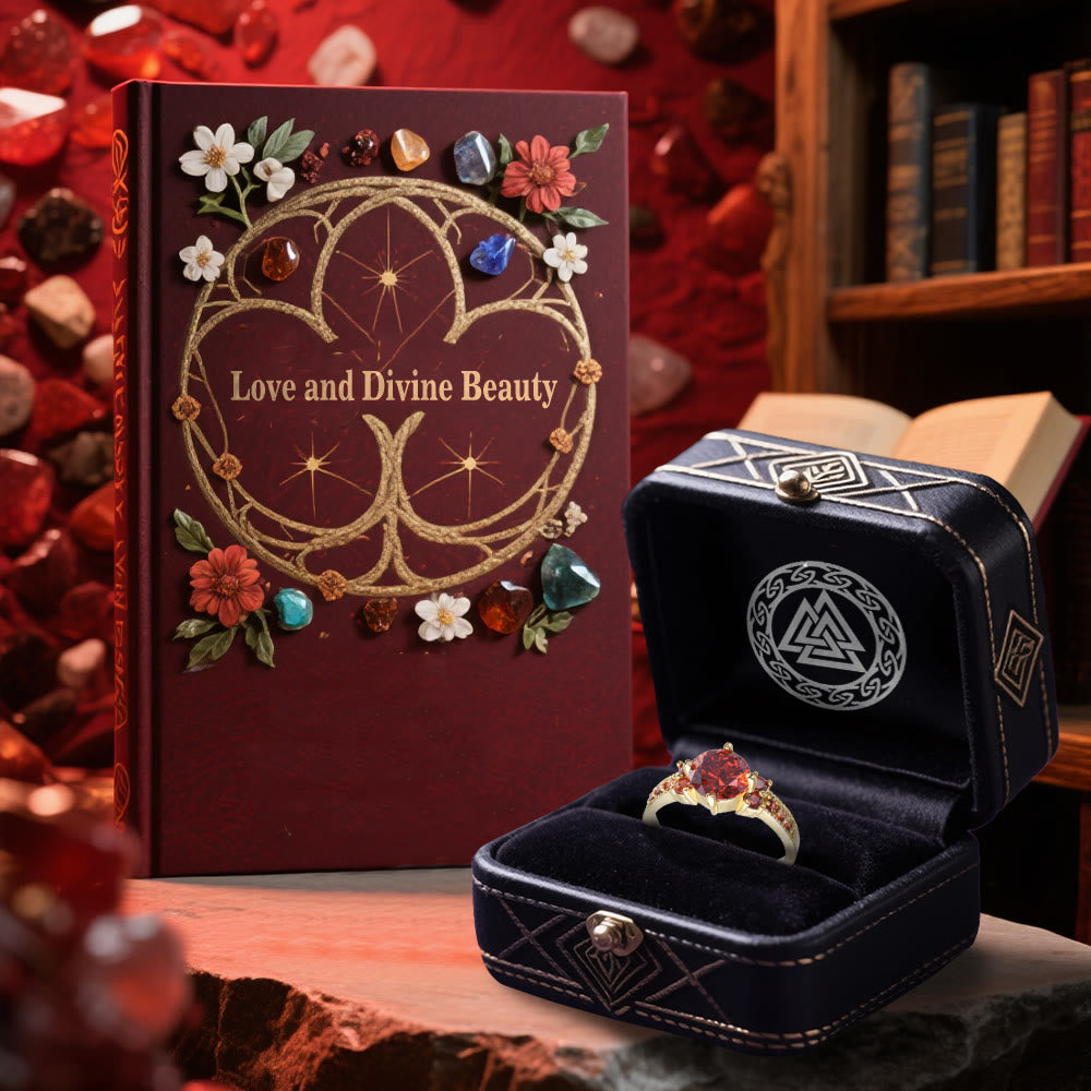 WorldNorse Midnight Blossom of Freyja Ring - image 17