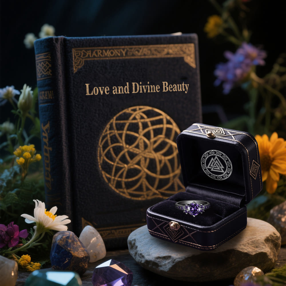 WorldNorse Midnight Blossom of Freyja Ring - image 9