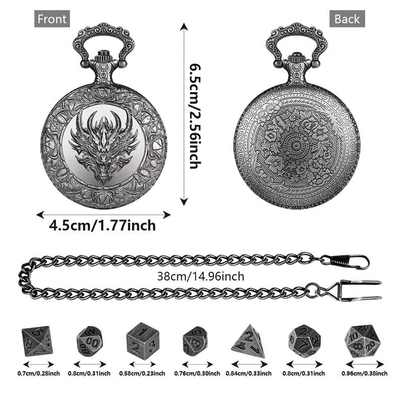 WorldNorse Viking Dragon Mini Polyhedral Dice Set Waist Chain - image 9
