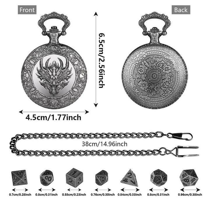 WorldNorse Viking Dragon Mini Polyhedral Dice Set Waist Chain - image 9