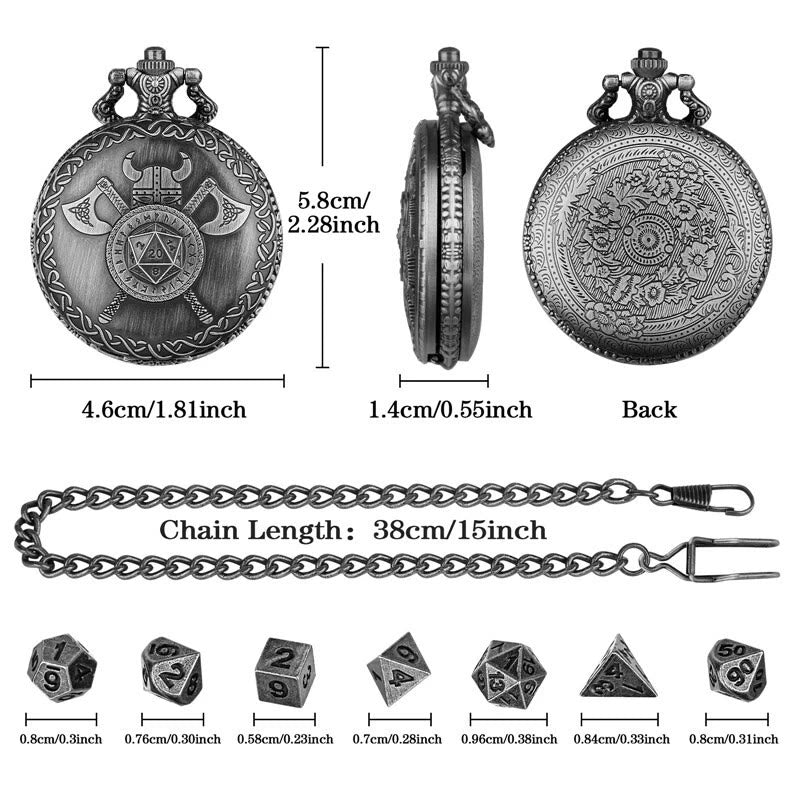 WorldNorse Viking Axe Helmet Rune Seven Dice Waist Chain - image 6