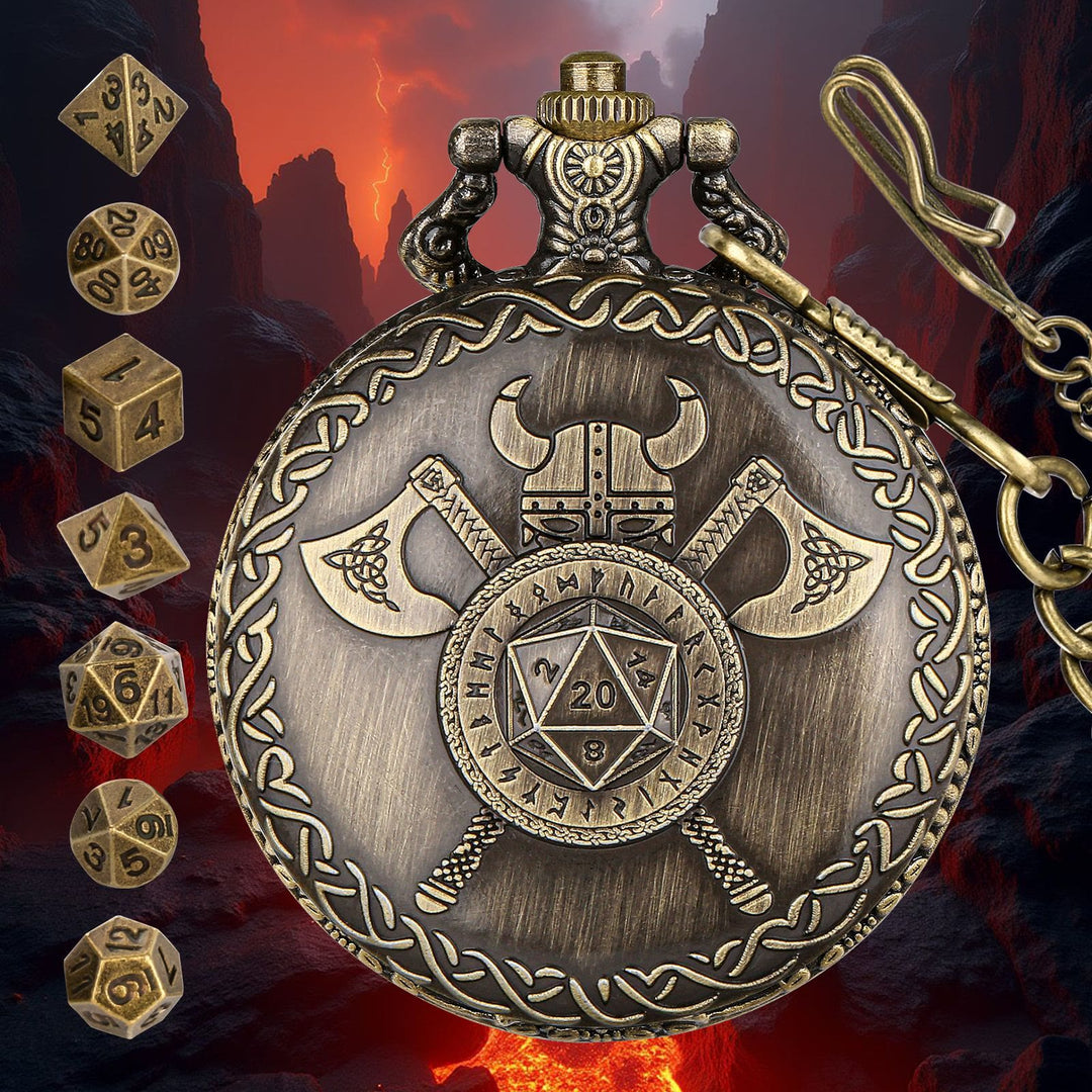 WorldNorse Viking Axe Helmet Rune Seven Dice Waist Chain - image 9