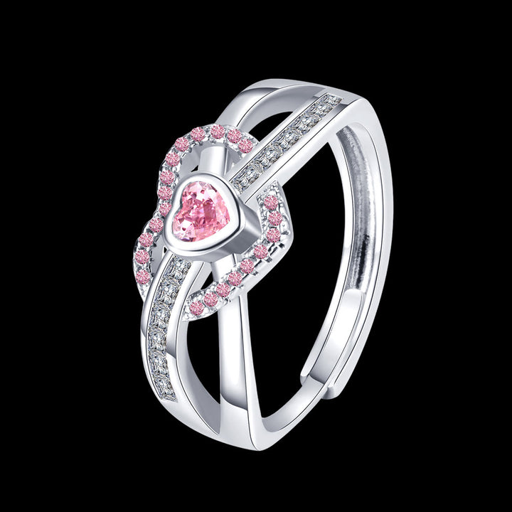 FREE Today: Freya's Winter Heart Rose Ring - Pink & Pink Heart - Adjustable - image 5