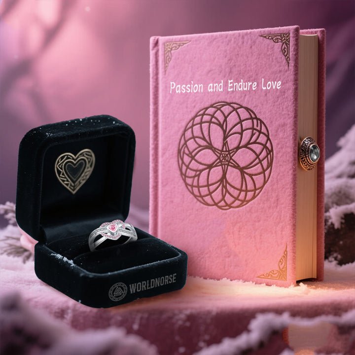 WorldNorse Freya's Winter Heart Rose Ring - image 7