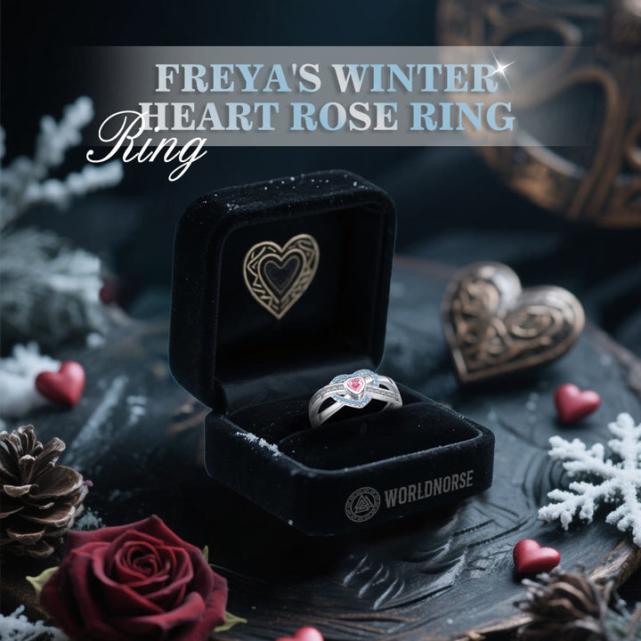 WorldNorse Freya's Winter Heart Rose Ring - image 15