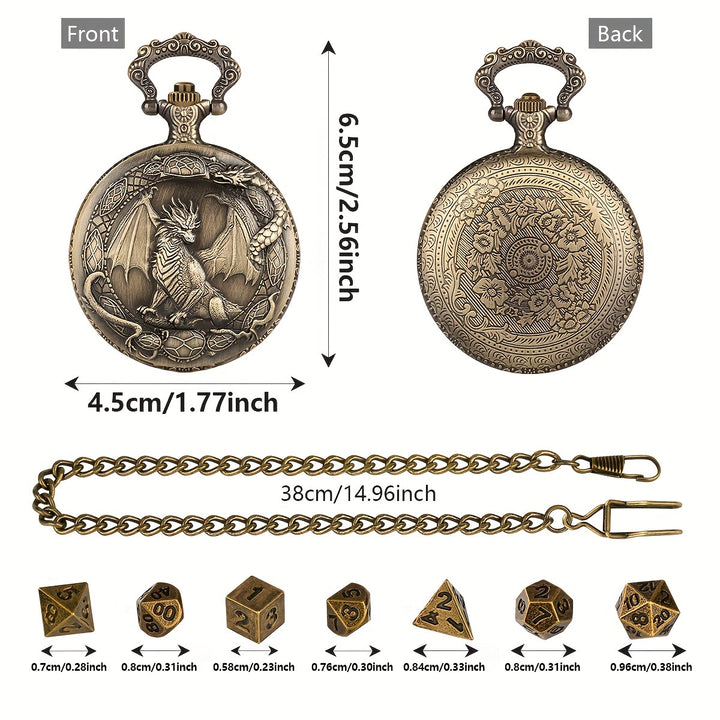 WorldNorse Mythology Dragon Pattern Polyhedral Dice Waist Chain - image 5