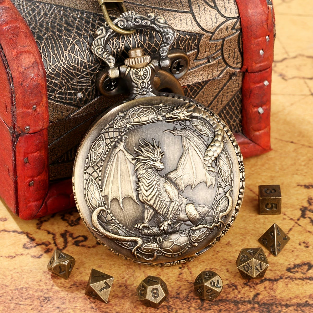 WorldNorse Mythology Dragon Pattern Polyhedral Dice Waist Chain - image 2