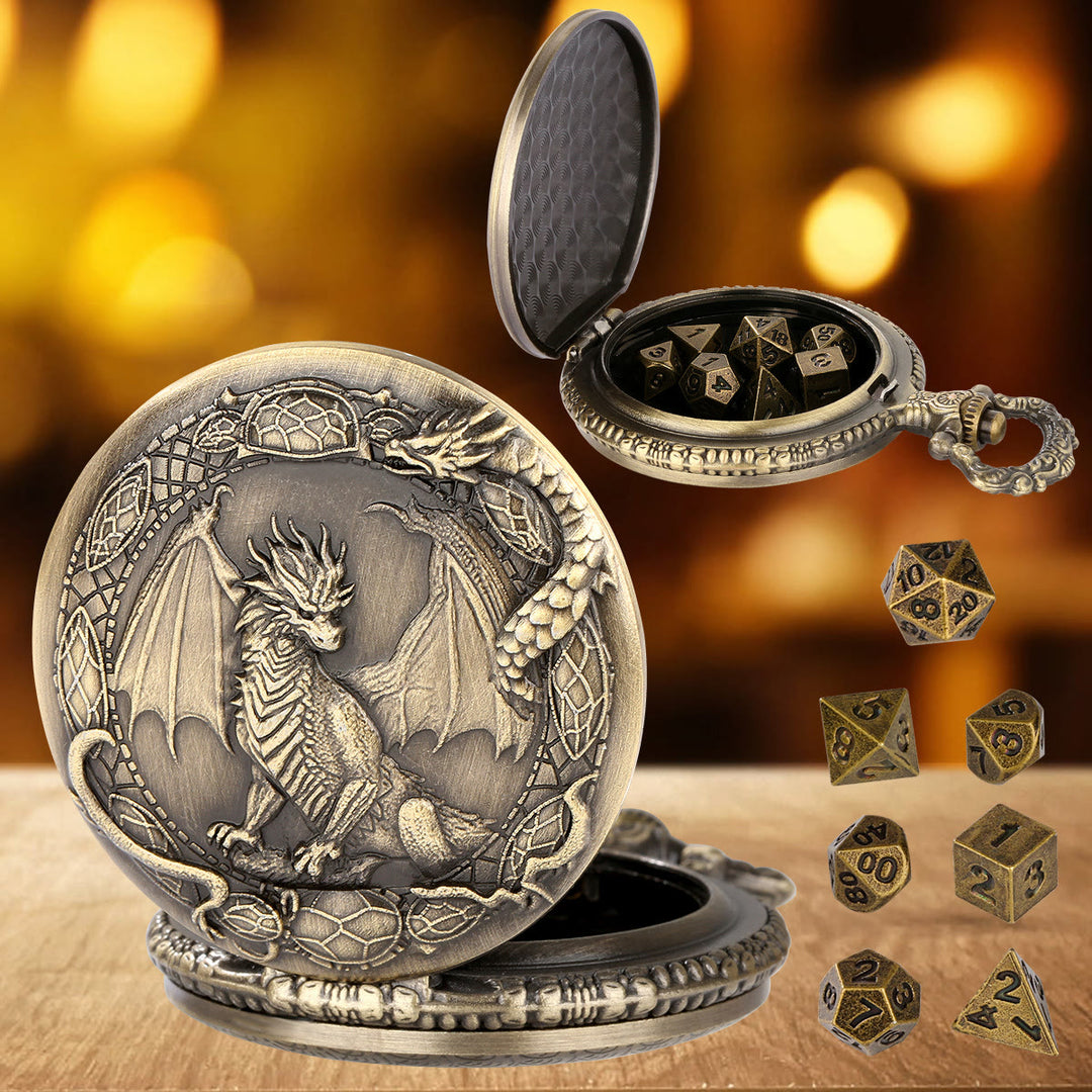 WorldNorse Mythology Dragon Pattern Polyhedral Dice Waist Chain - image 3