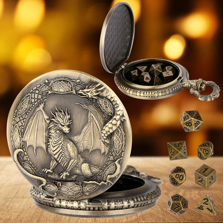 WorldNorse Mythology Dragon Pattern Polyhedral Dice Waist Chain - image 3