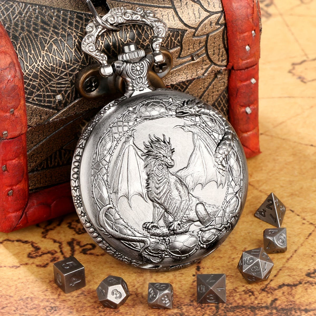 WorldNorse Mythology Dragon Pattern Polyhedral Dice Waist Chain - image 7