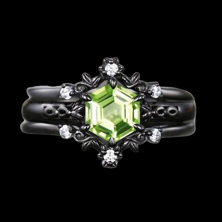 WorldNorse Bloom of Idunn Ring - Peridot - US 10 - image 1