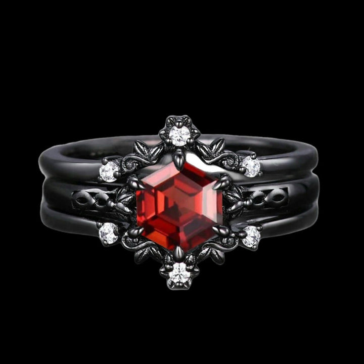 WorldNorse Bloom of Idunn Ring - Ruby - US 10 - image 5