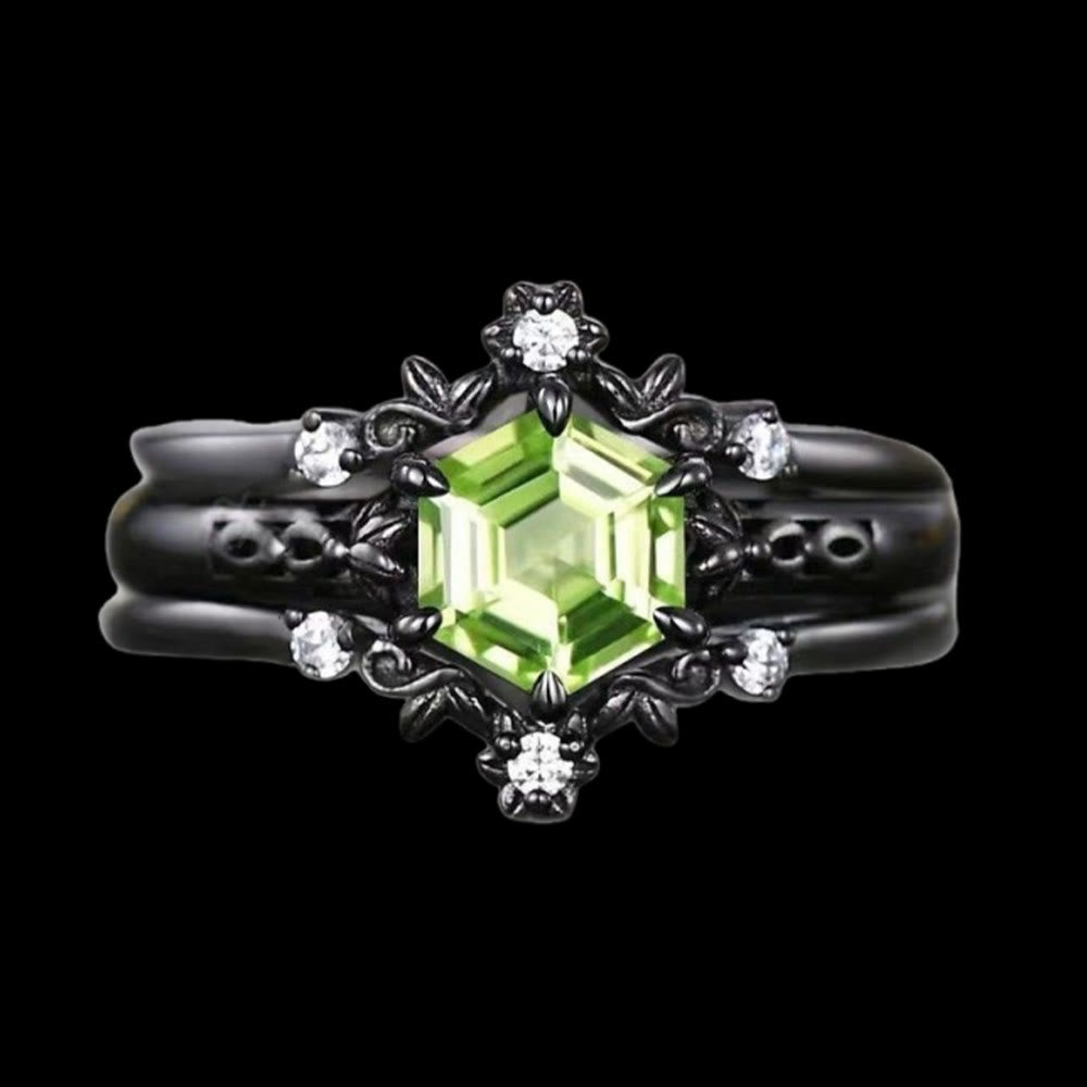 WorldNorse Bloom of Idunn Ring - Peridot - US 10 - image 0